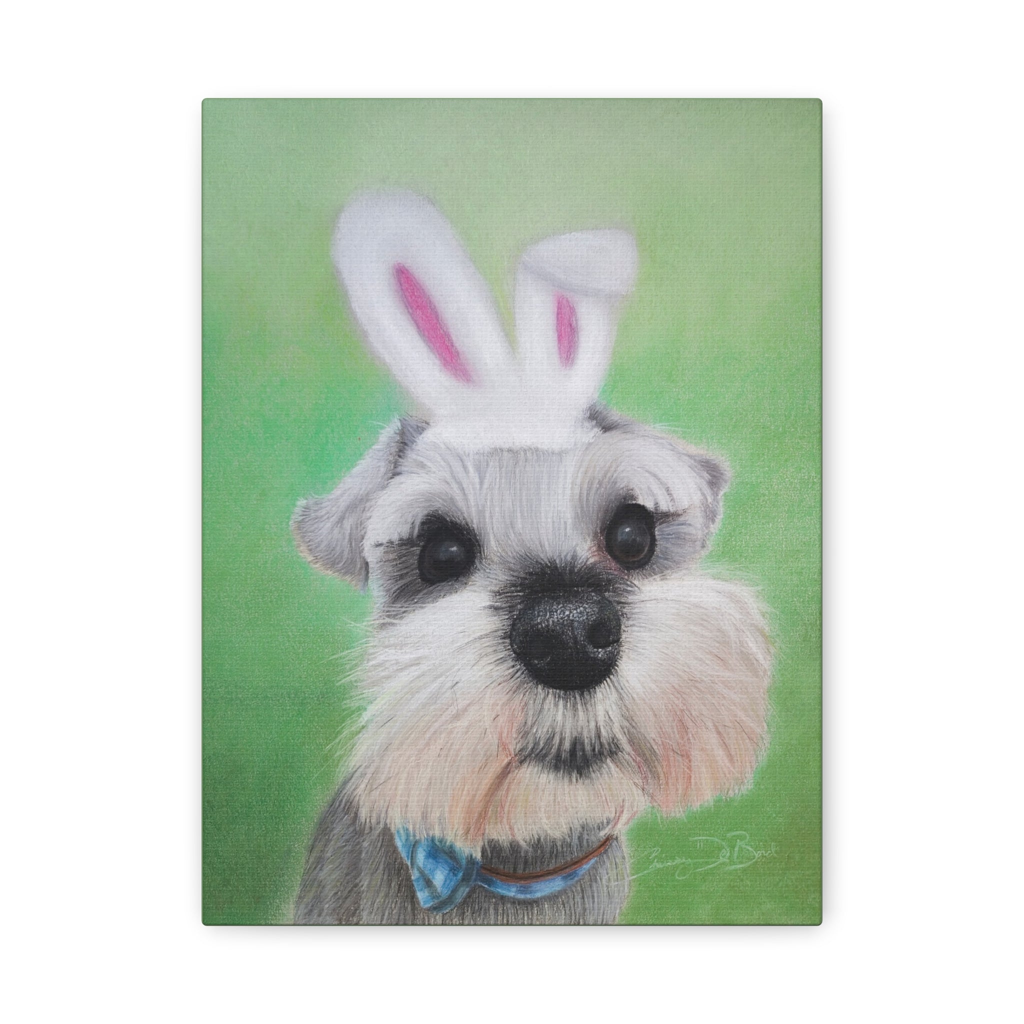 Schnauzer Bunny Canvas