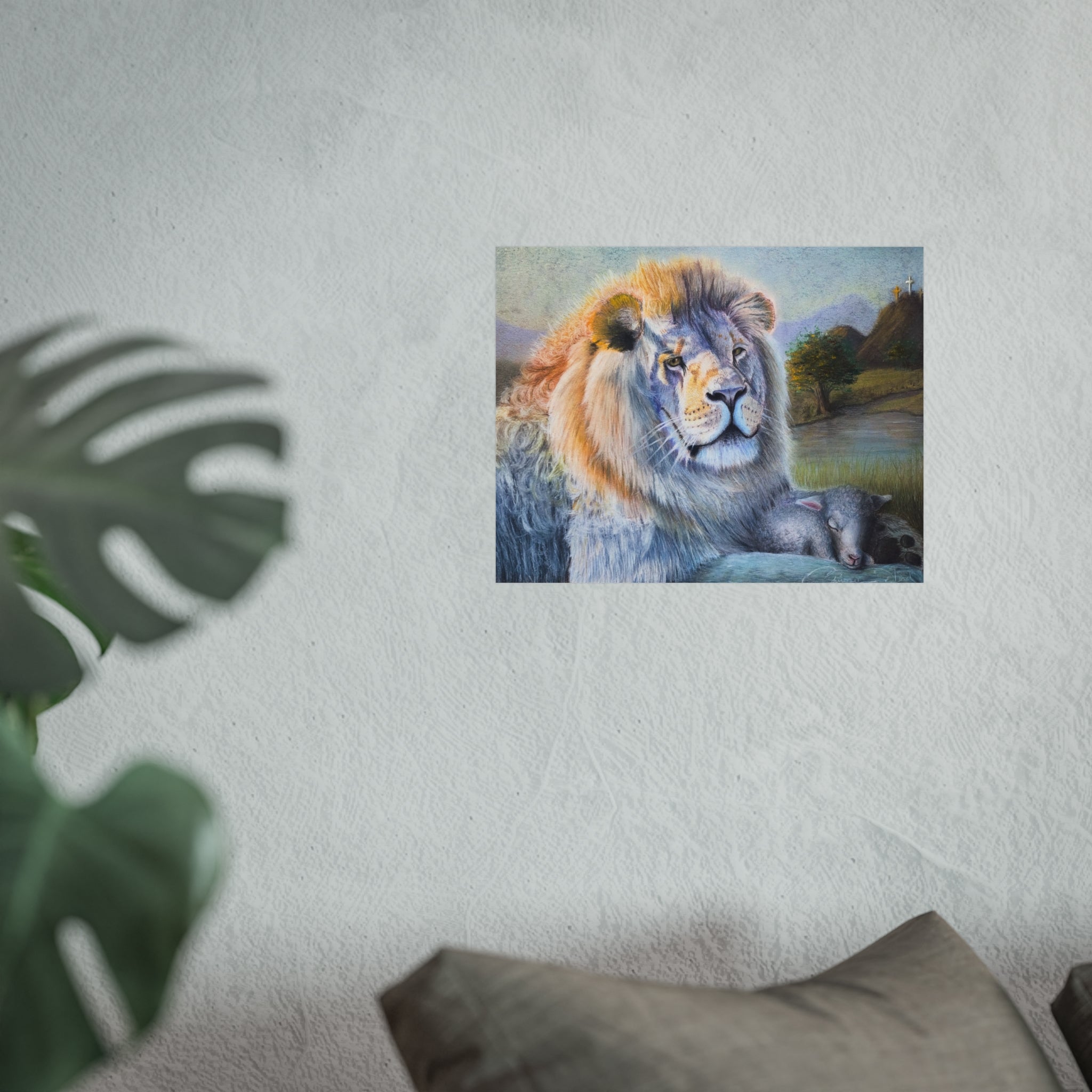 "The Lion and Lamb" - Fine Art Poster