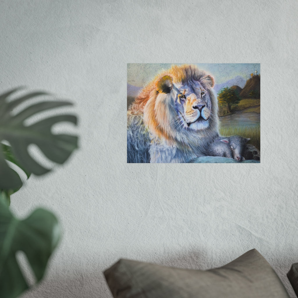 "The Lion and Lamb" - Fine Art Poster