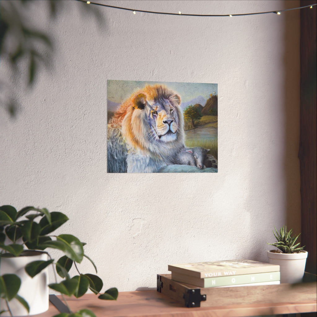"The Lion and Lamb" - Fine Art Poster