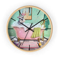 Schnauzer Bubble Bath Wall Clock