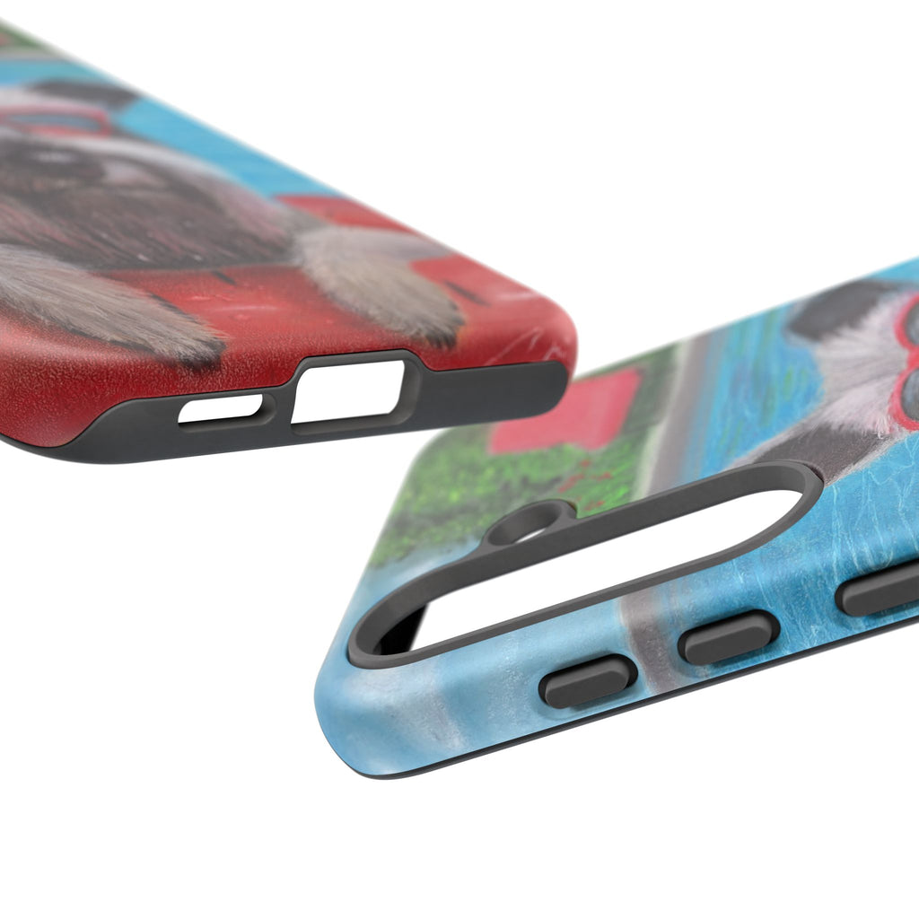 "Cool in the Pool" Phone Case — Cute Schnauzer in the Sun