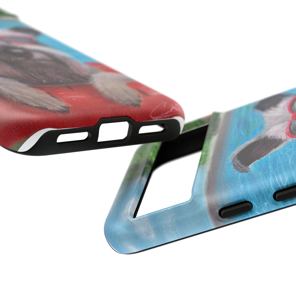"Cool in the Pool" Phone Case — Cute Schnauzer in the Sun