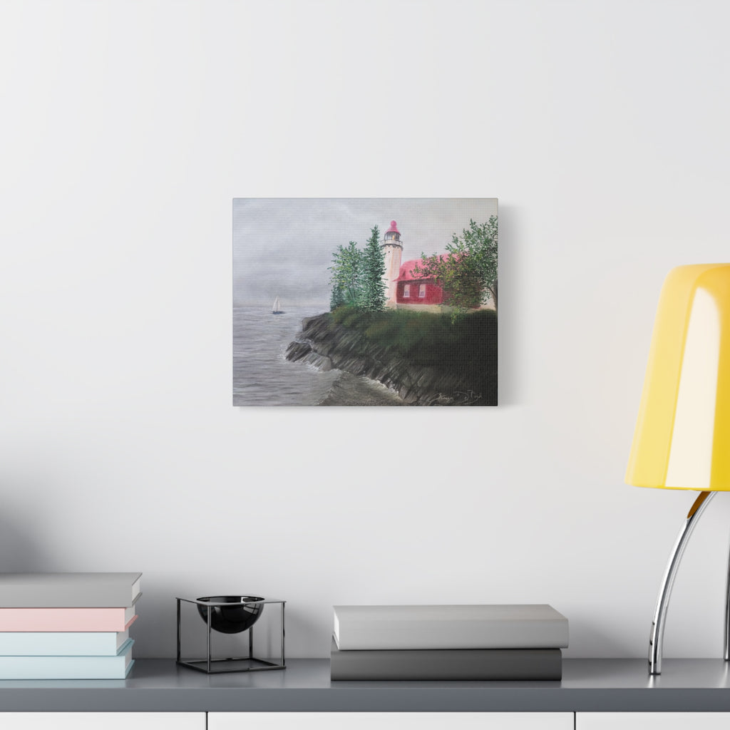 Lighthouse Coastal Canvas Print — Matte Stretched Wall Art