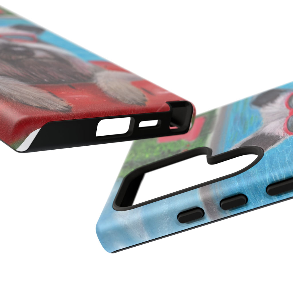 "Cool in the Pool" Phone Case — Cute Schnauzer in the Sun