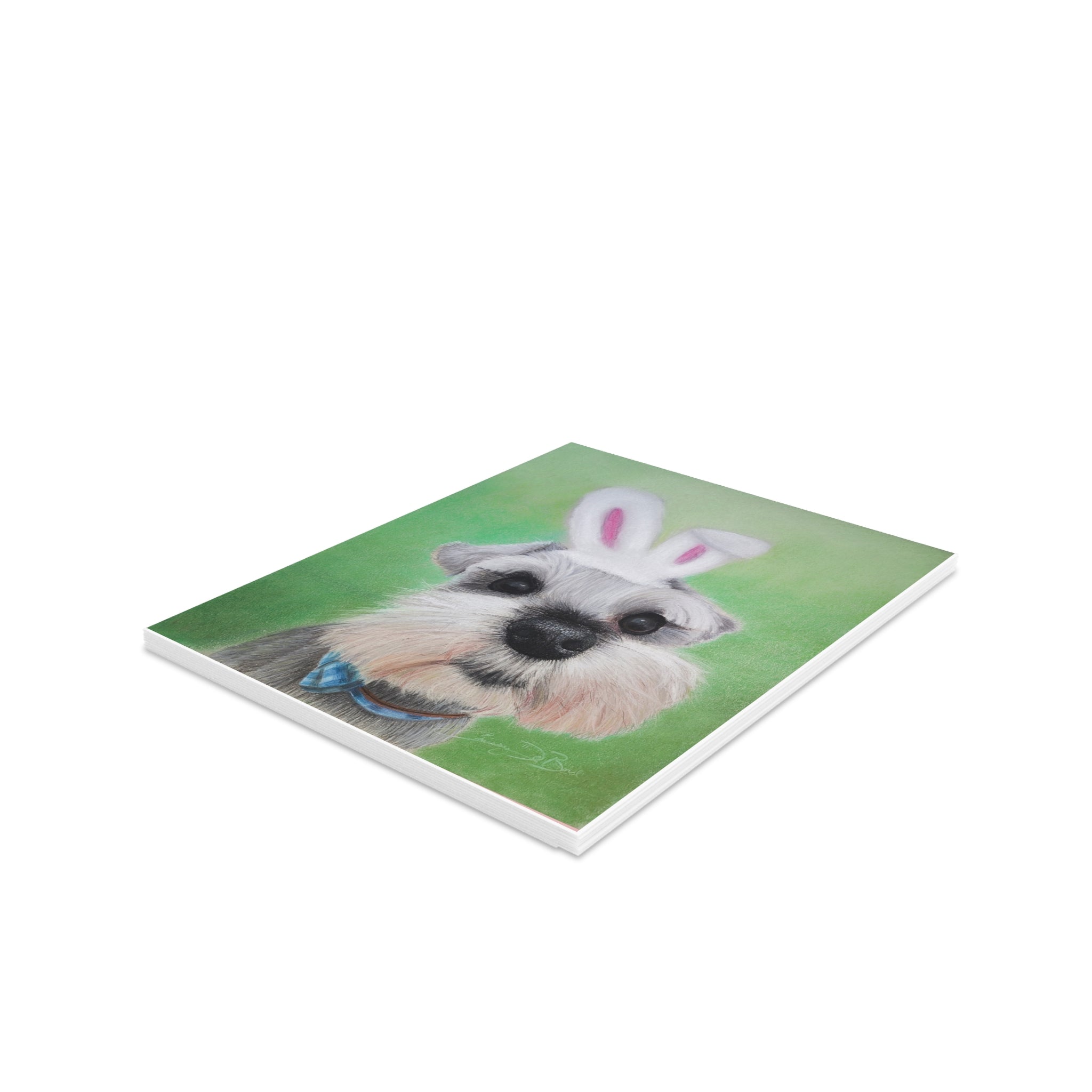 Schnauzer Bunny Greeting Cards — Blank Note Cards (8/16/24 Pack)