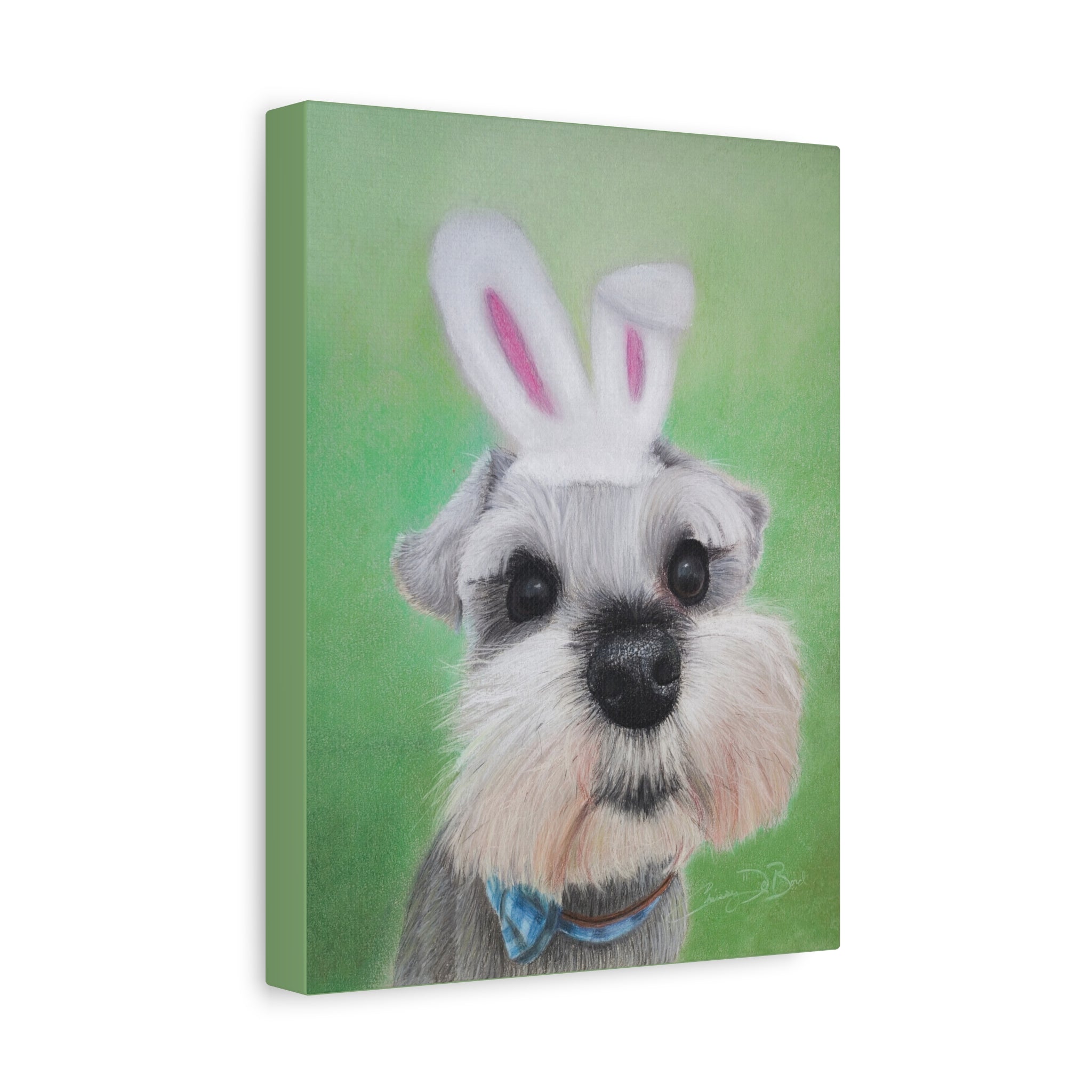Schnauzer Bunny Canvas