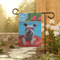 "Cool in the Pool" Schnauzer Garden Flag
