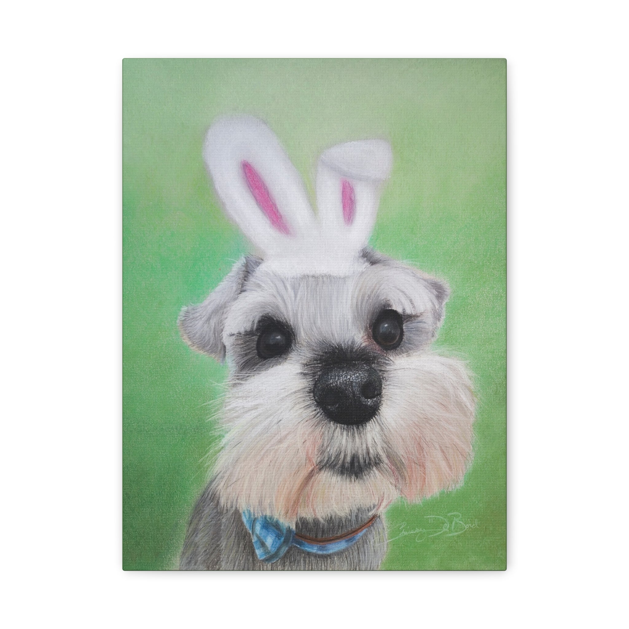 Schnauzer Bunny Canvas