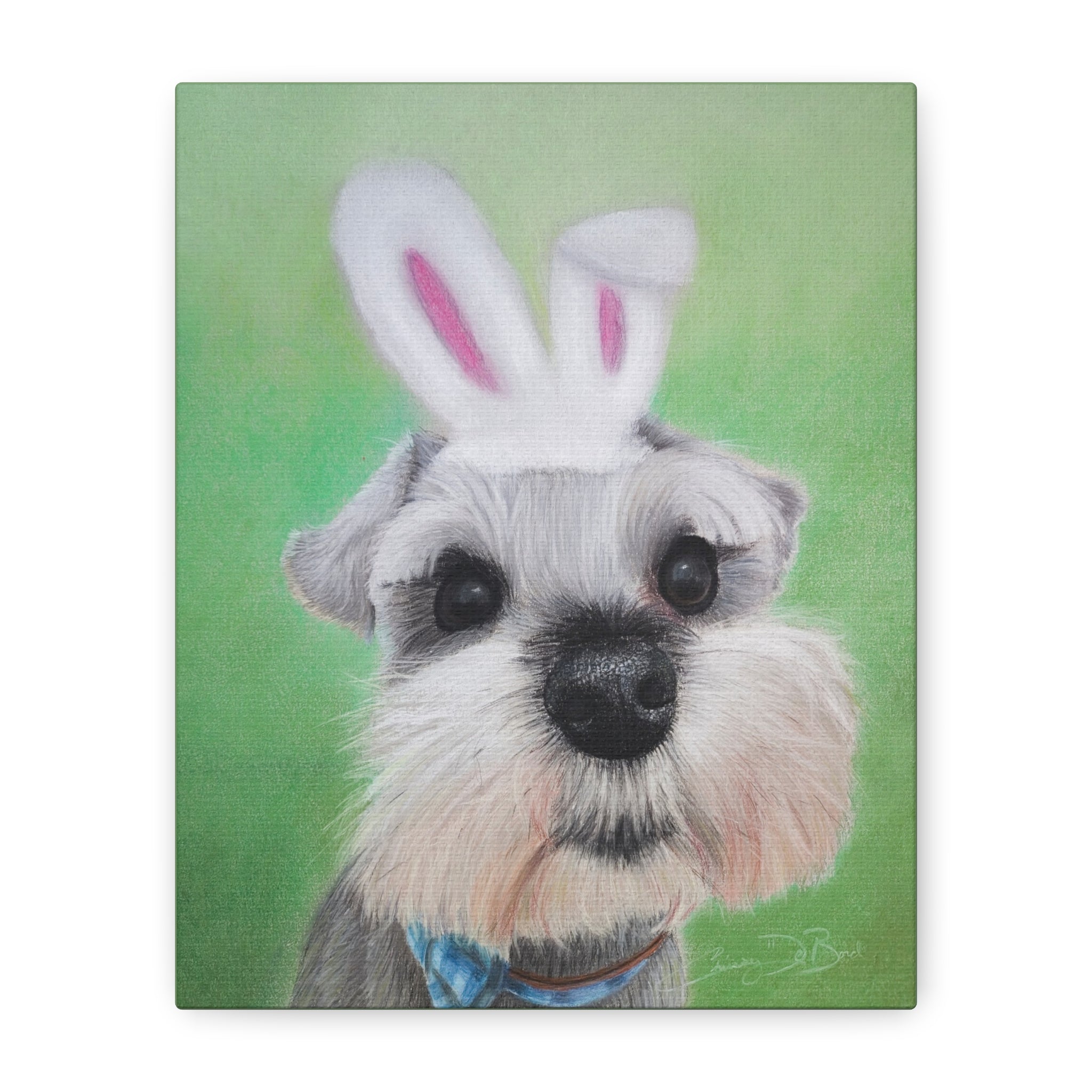 Schnauzer Bunny Canvas