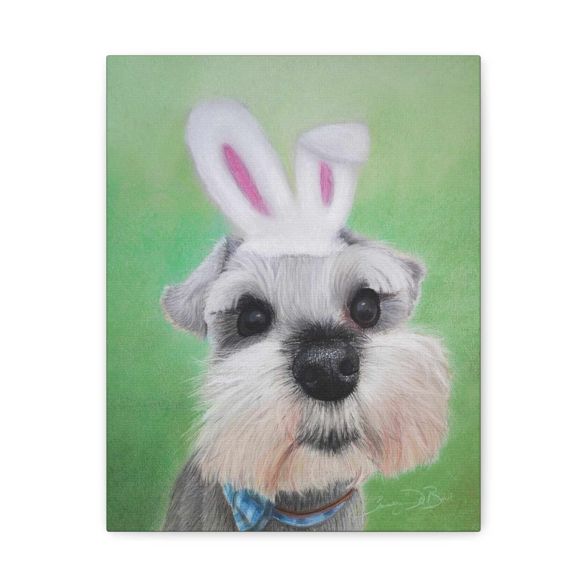Schnauzer Bunny Canvas