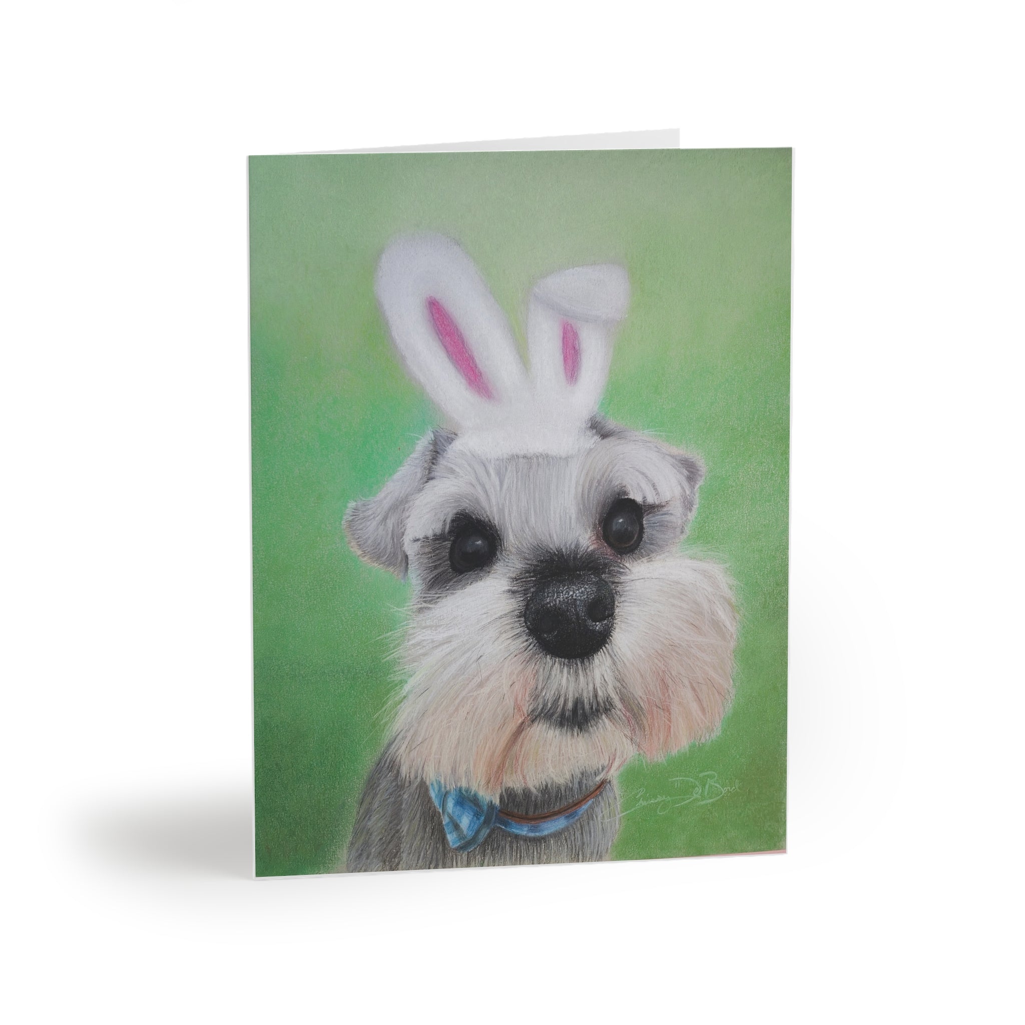 Schnauzer Bunny Greeting Cards — Blank Note Cards (8/16/24 Pack)