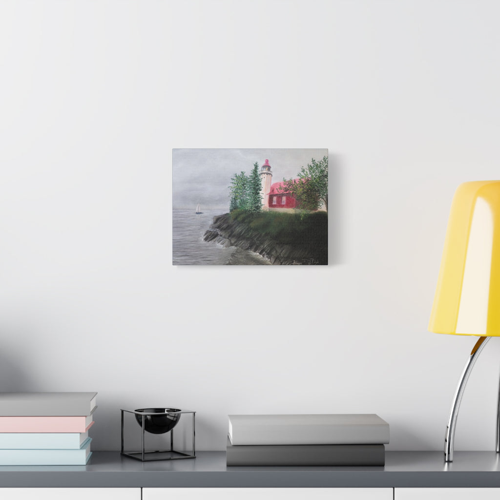 Lighthouse Coastal Canvas Print — Matte Stretched Wall Art