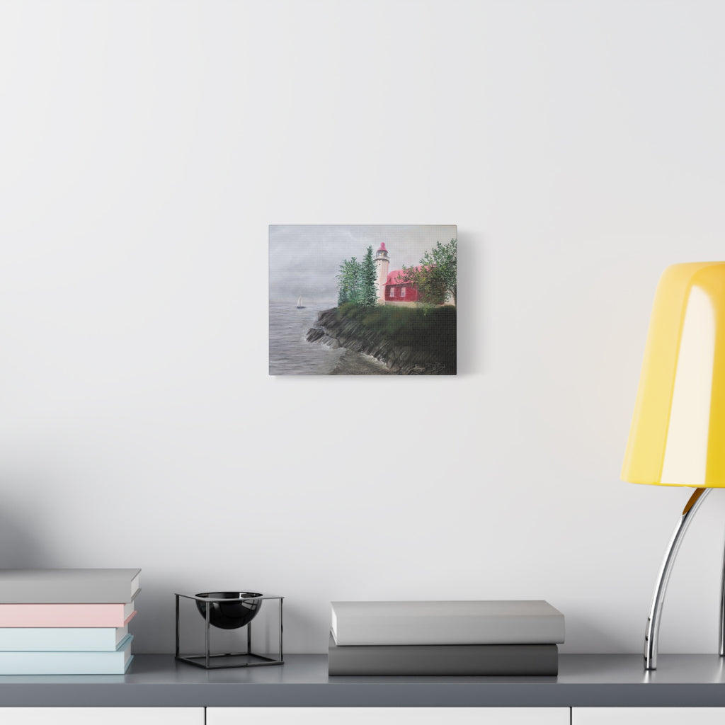 Lighthouse Coastal Canvas Print — Matte Stretched Wall Art