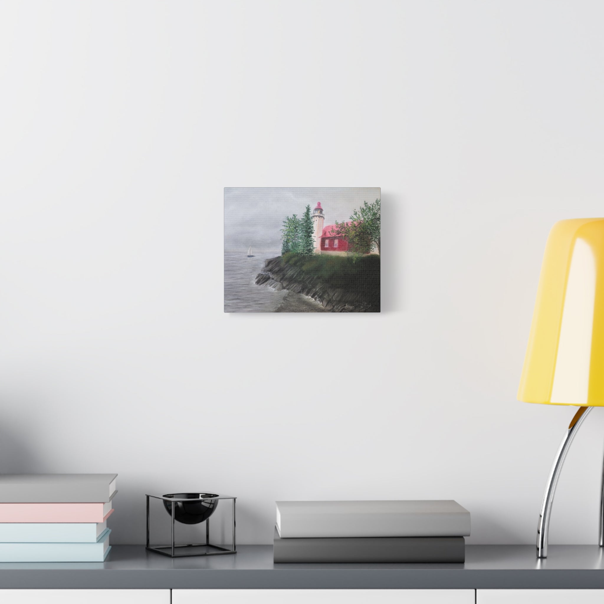 Lighthouse Coastal Canvas Print — Matte Stretched Wall Art