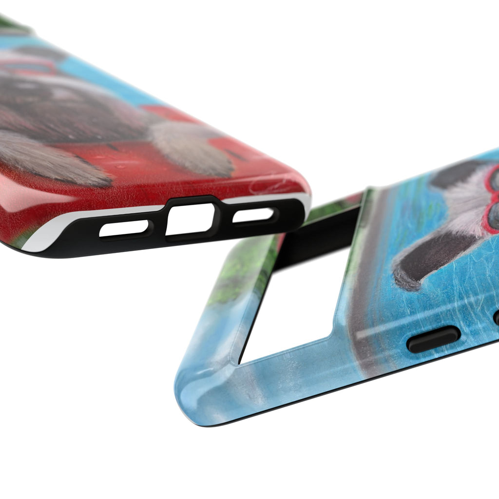 "Cool in the Pool" Phone Case — Cute Schnauzer in the Sun