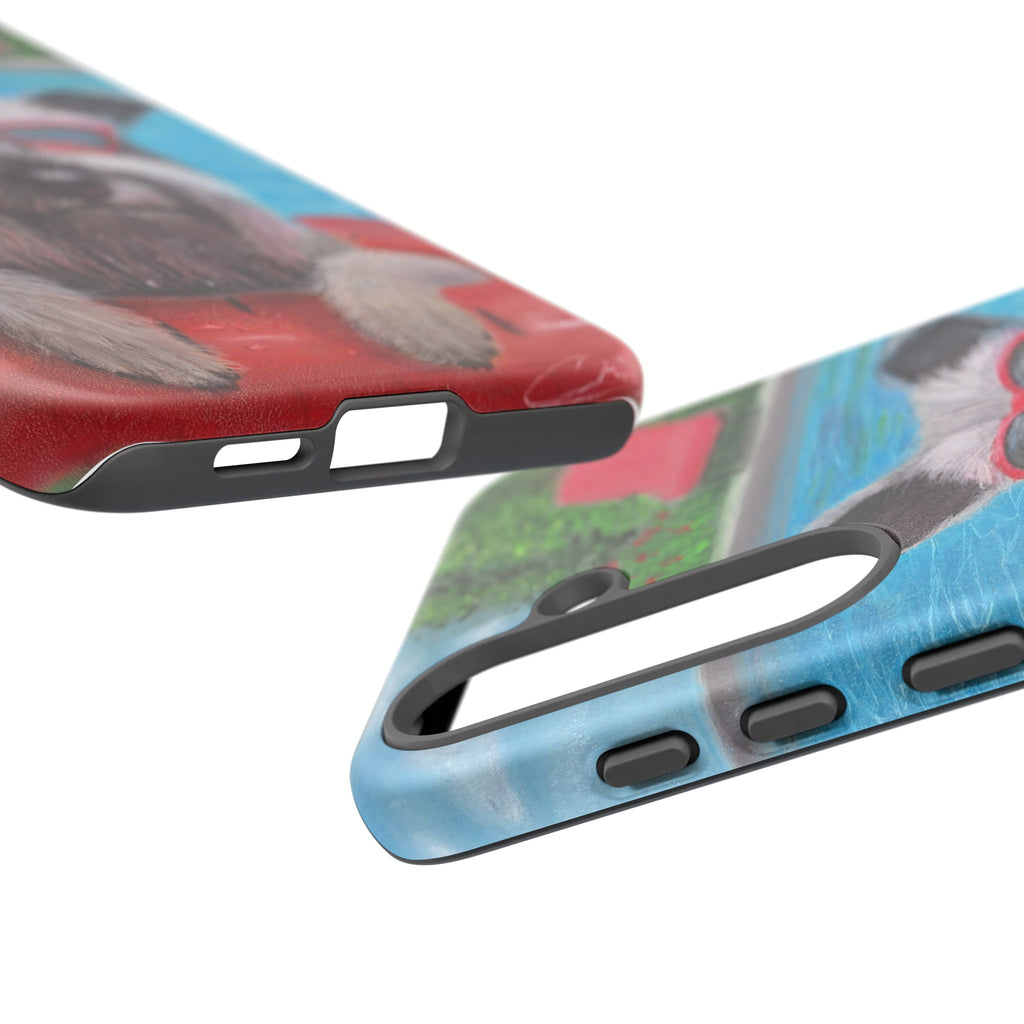 "Cool in the Pool" Phone Case — Cute Schnauzer in the Sun