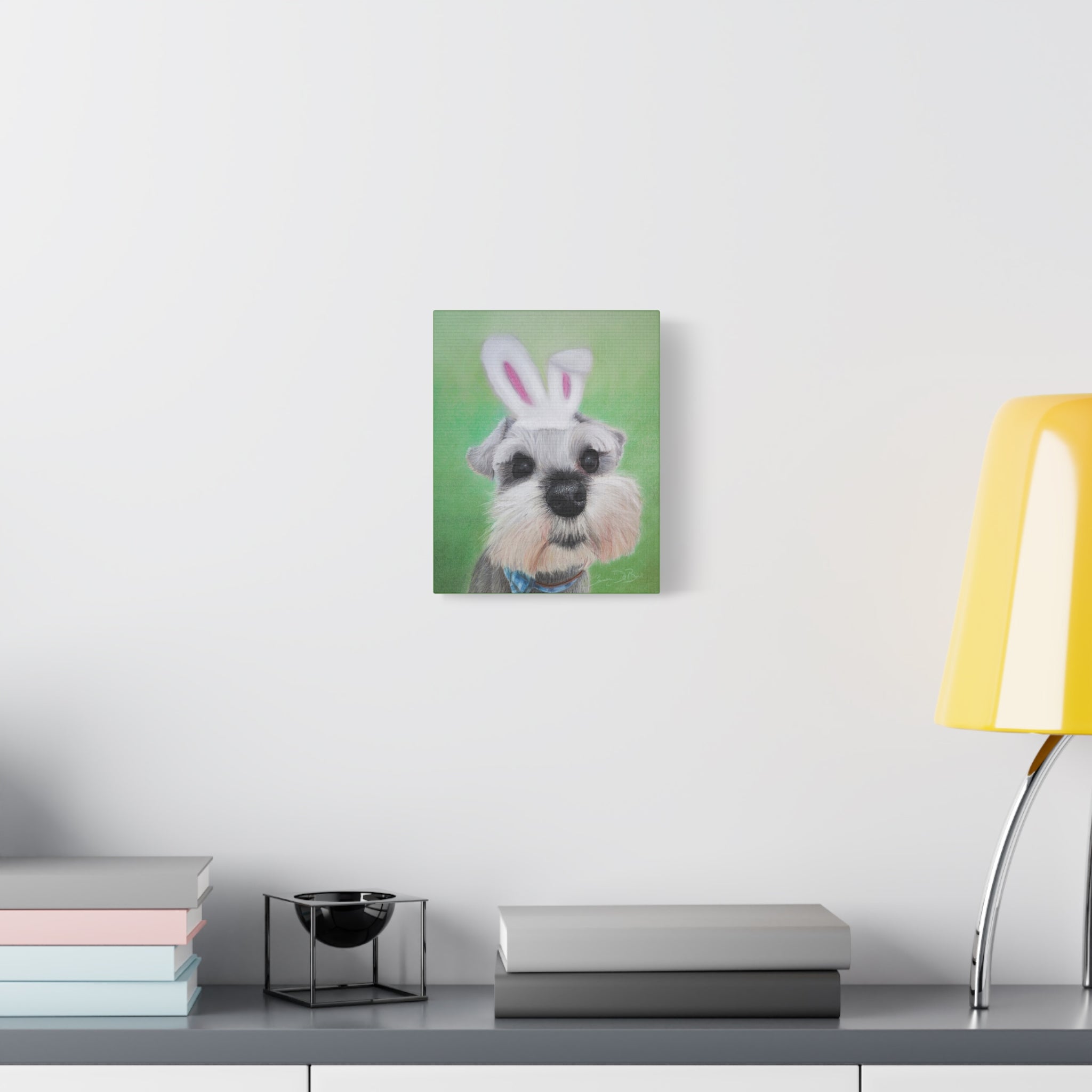 Schnauzer Bunny Canvas