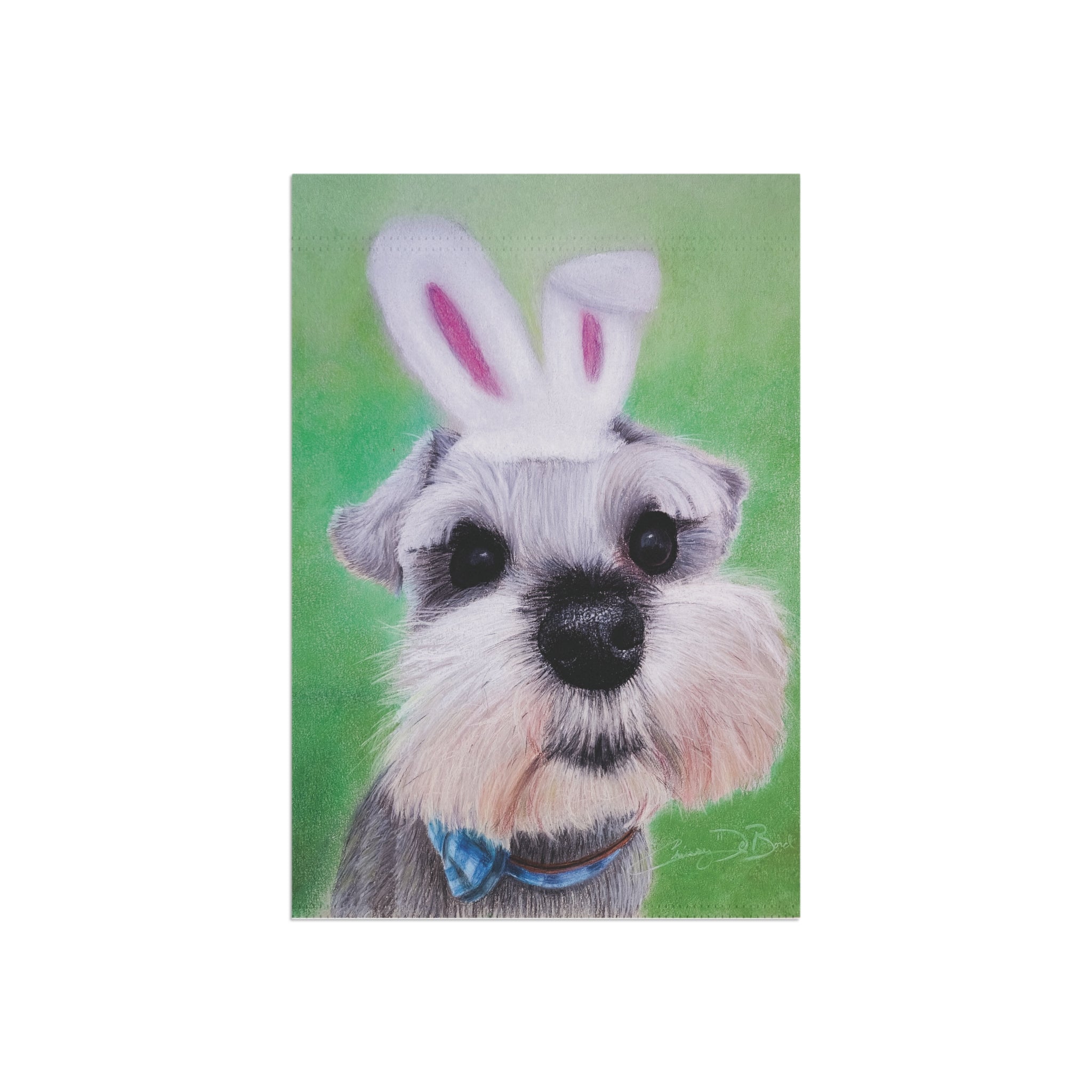 Schnauzer Bunny Garden Flag