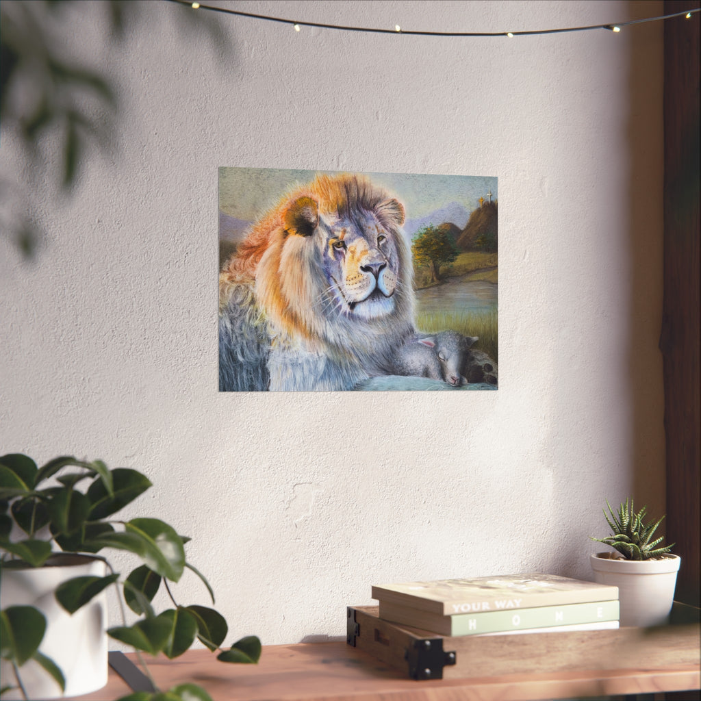 "The Lion and Lamb" - Fine Art Poster