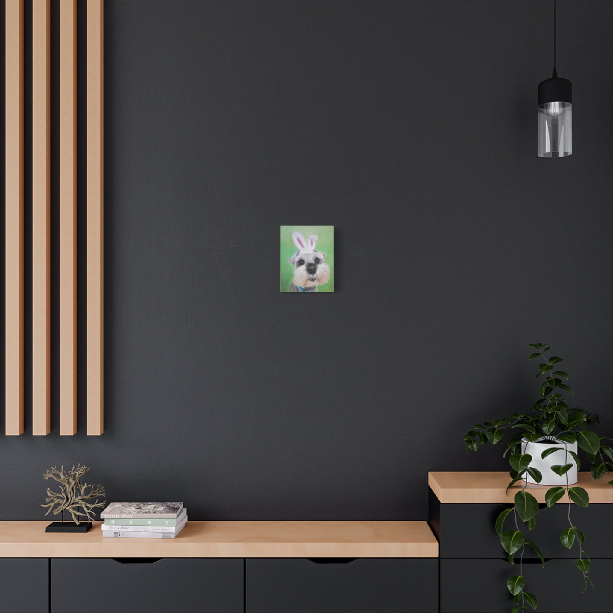Schnauzer Bunny Canvas