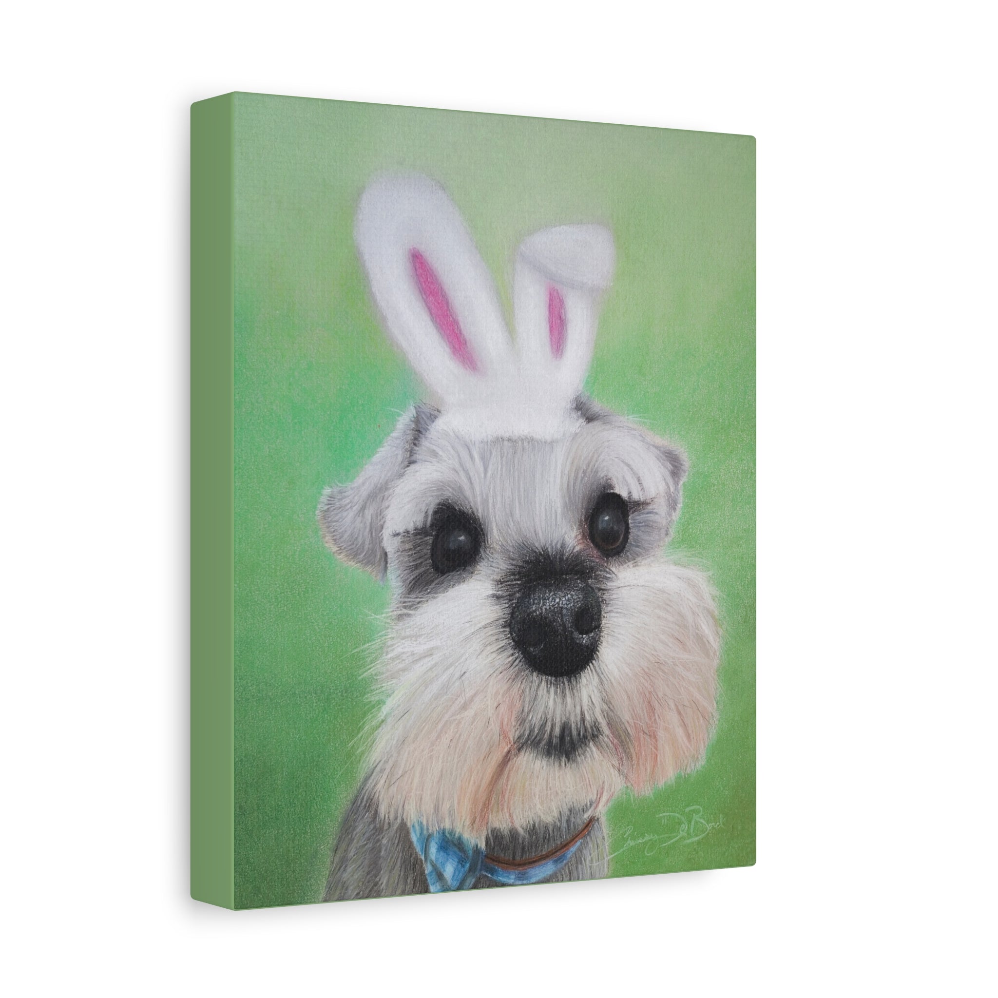 Schnauzer Bunny Canvas